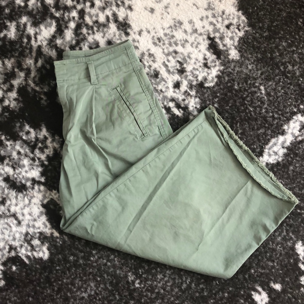 High-rise wide-leg cropped pants